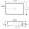 BV112 ABOVE COUNTER PORCELAIN RECTANGULAR VESSEL BATHROOM SINK - Image 5